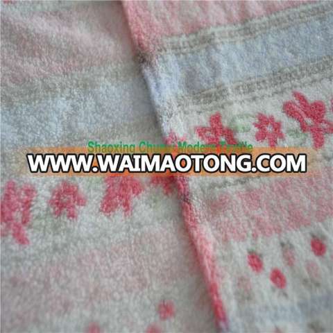 100% polyester printed coral fleece